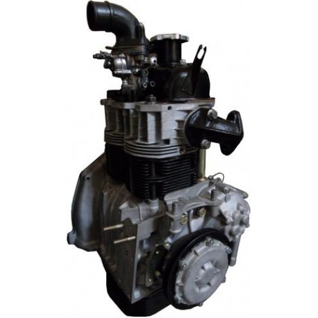 Remanufactured engine block with cylinder head, complete